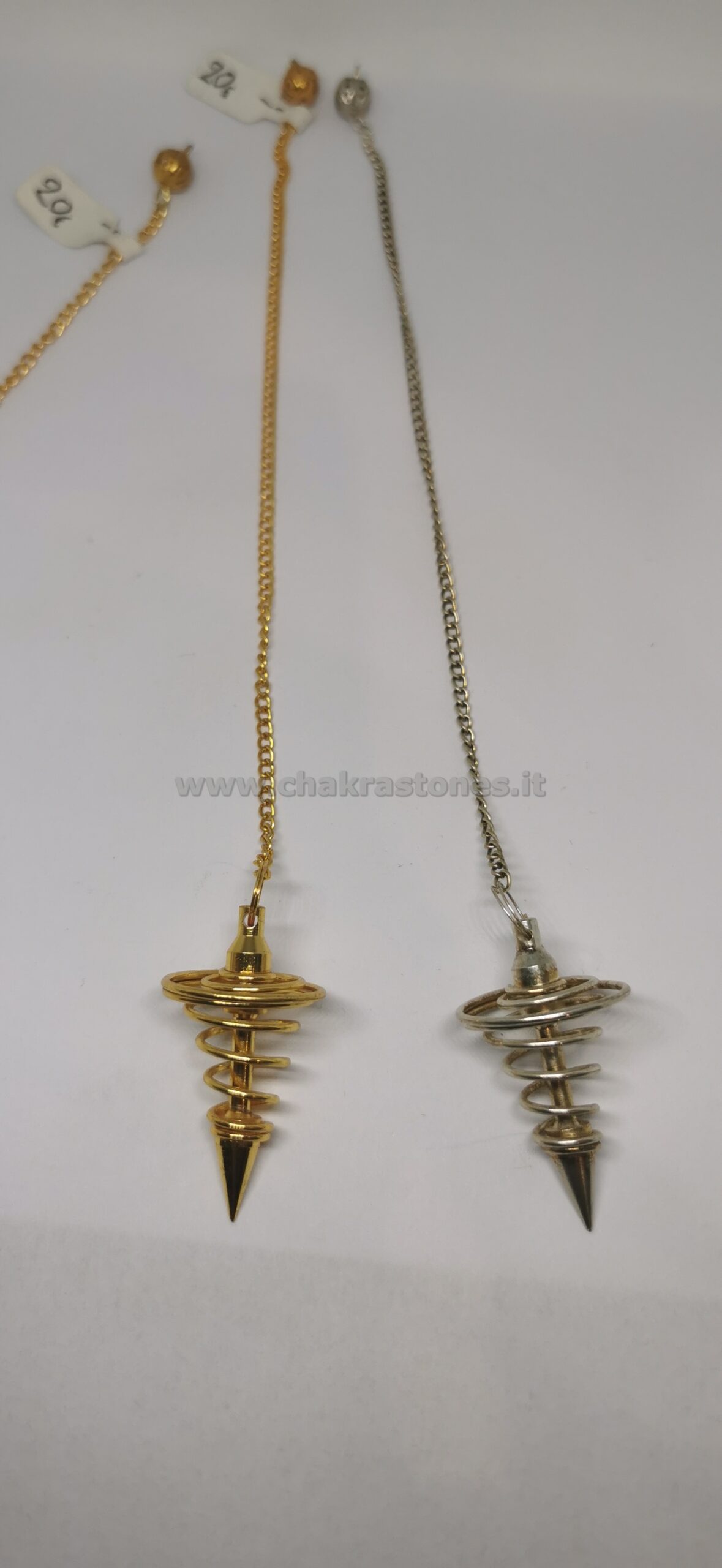 pendoli a spirale in ottone