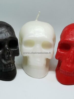 Candela a forma di teschio colori vari altezza 9cm