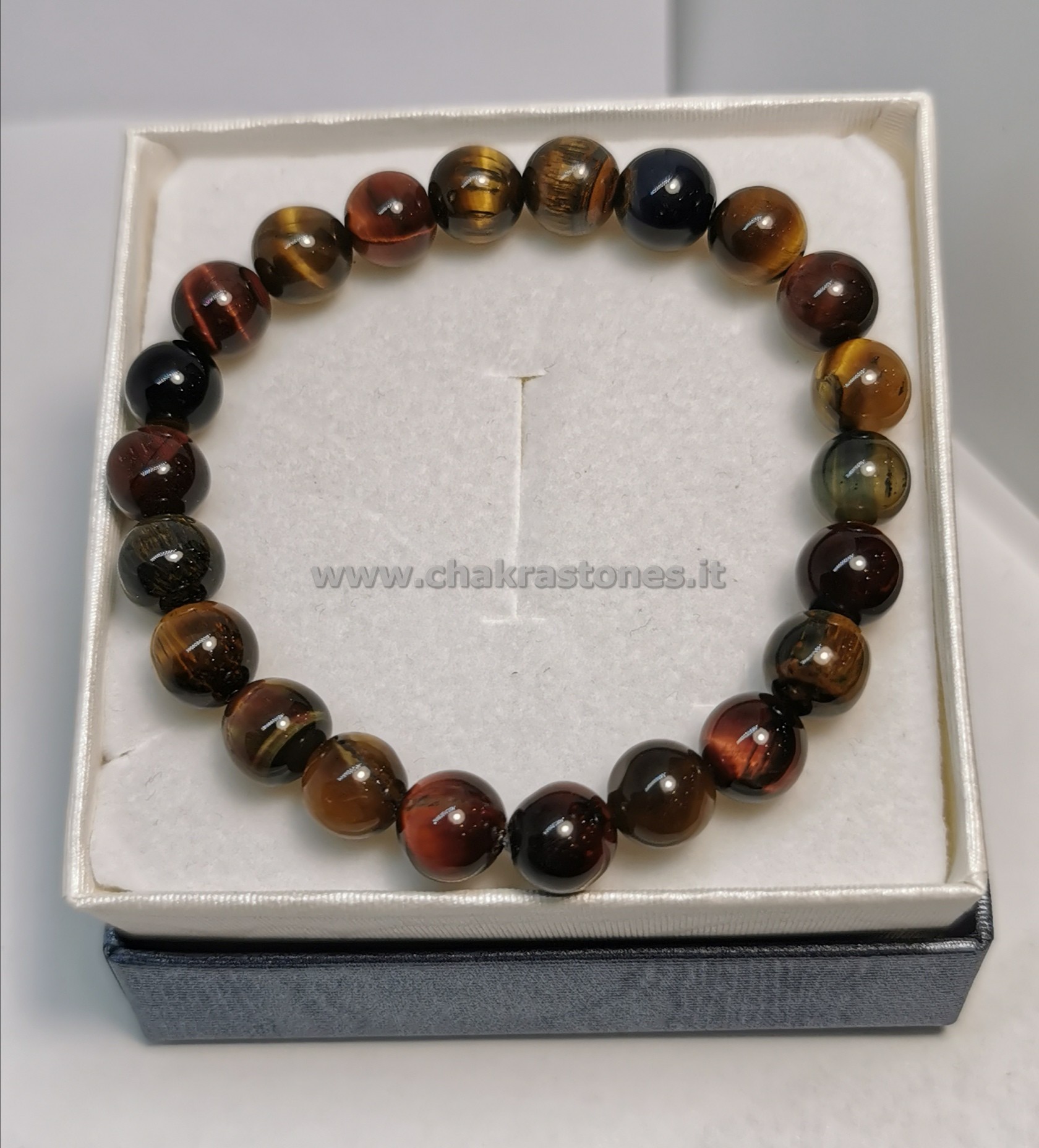 Ahnona Braccialetto Uomo Con Occhio Di Tigre - Regalo Per Figlio, 18 Anni, Design Calcio, Cinturino Regolabile - Foto 1