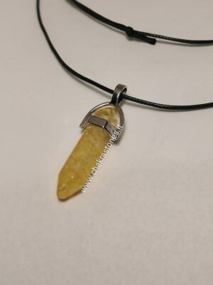 Ciondolo in QUARZO GIALLO biterminato