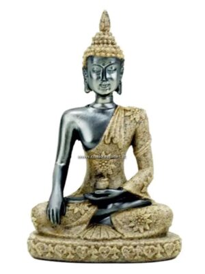 Statua di Buddha in resina con sabbia