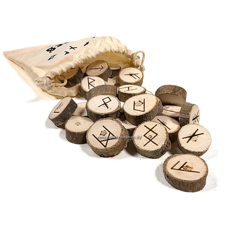 13255 – Rune in Legno set completo con sacchetto in cotone_1