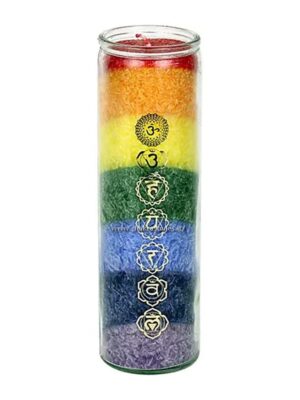 CERO arcobaleno PROFUMATA con olii essenziali in vetro 100% naturale vegetale - 7 chakra