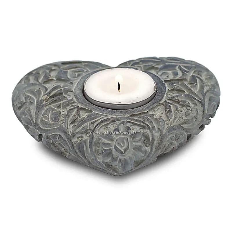 16828 – Porta candela_brucia incenso Cuore pietra ollare grigio_1