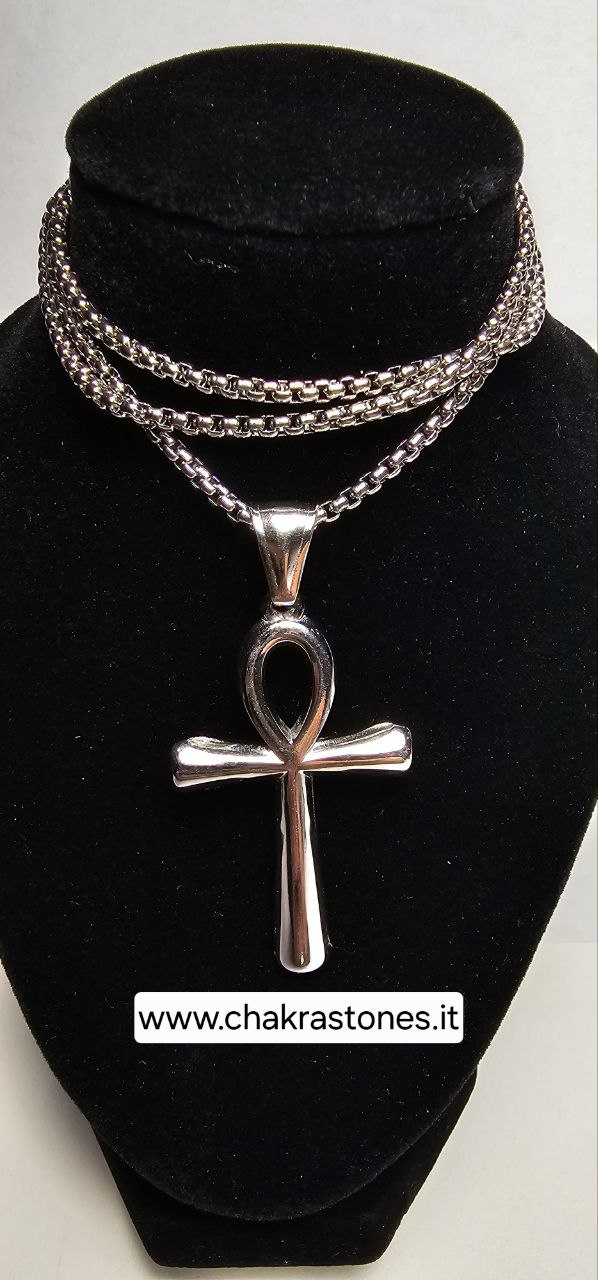 ciondolo croce Ankh – argento front