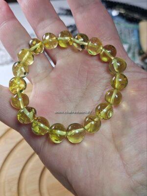 Bracciale di ​Ambra Colombiana Verde 100% Naturale - pezzo unico