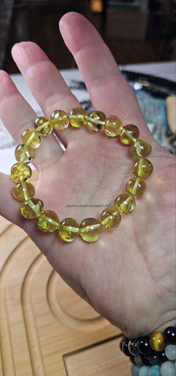 ambra baltica verde – 1a scelta – bracciale – 14,6g -1