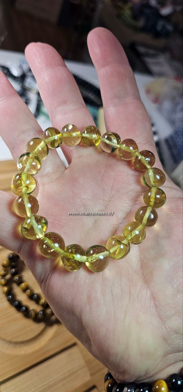 ambra baltica verde – 1a scelta – bracciale – 14,6g -3